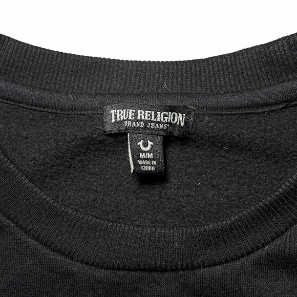 Medium Black True Religion Buddha Logo Graphic Crewneck - Picture 3 of 3